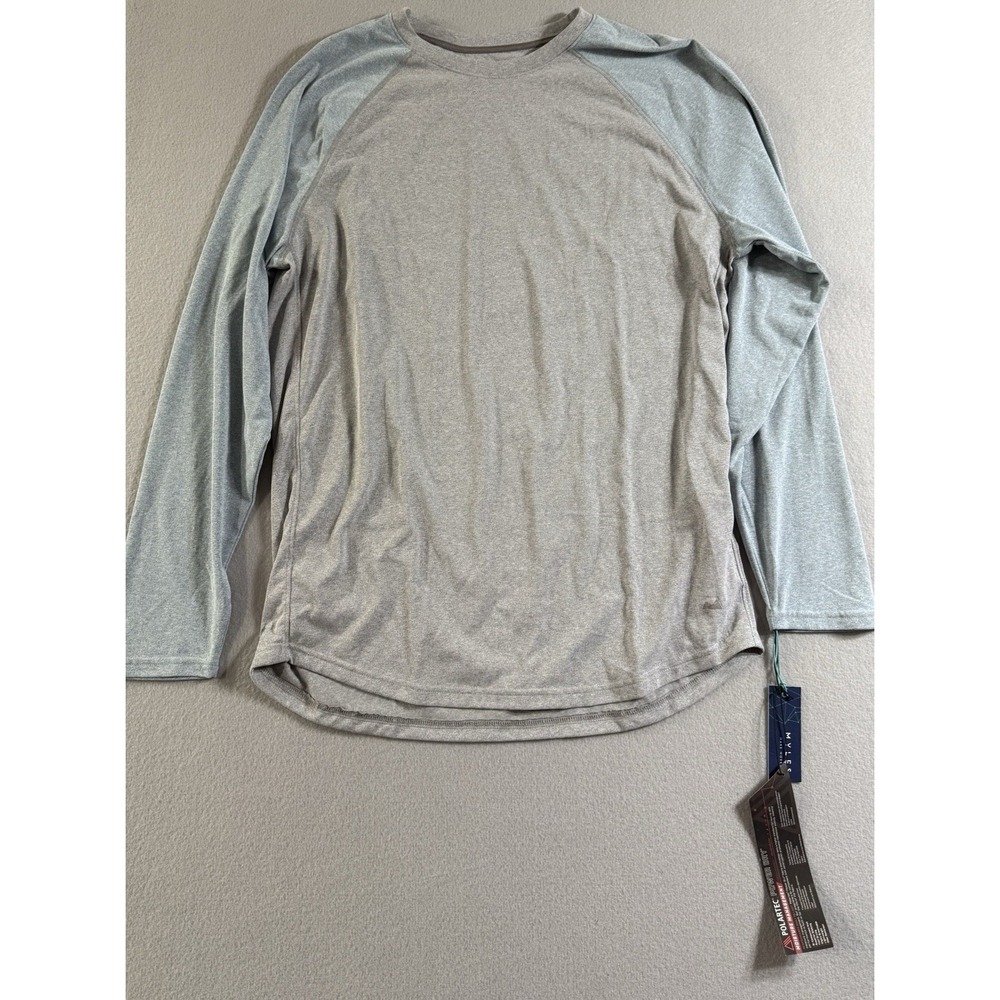 Myles Apparel Momentum Long Sleeve Shirt Gray/Blue Polartec Mens Size  XL NWT